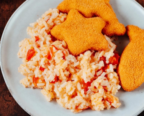 Arroz Louro Carolino de tomate + douradinhos. ARROZ LOURO